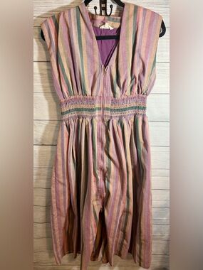 entro Striped Pastel Top in Lavender, Teal & Peach